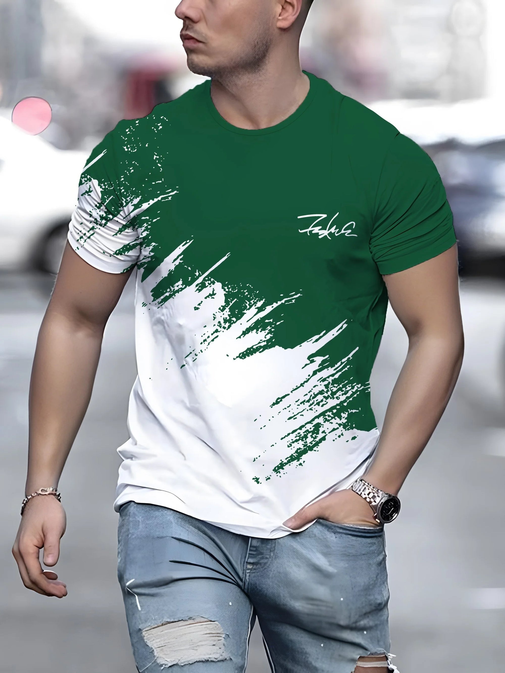 Men’s Casual Short Sleeve Crew Neck T-Shirt – Outdoor Pullover, Streetwear & Sports Tee, Oversized Fit