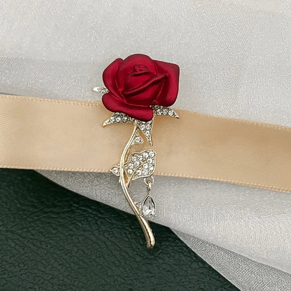Small Cute Little Girl In Black Dress Nurse Brooches Rhinestone Crystal Brooch Pin Drop Oil Corsage Clothing Coat Jewelry