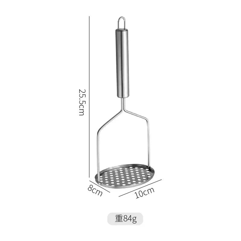 Stainless Steel Potato Masher & Ricer – Smooth Puree & Fruit Press Tool