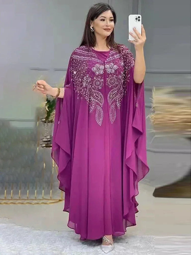 Luxury Dubai Abaya for Women – Chiffon Caftan Party Dress