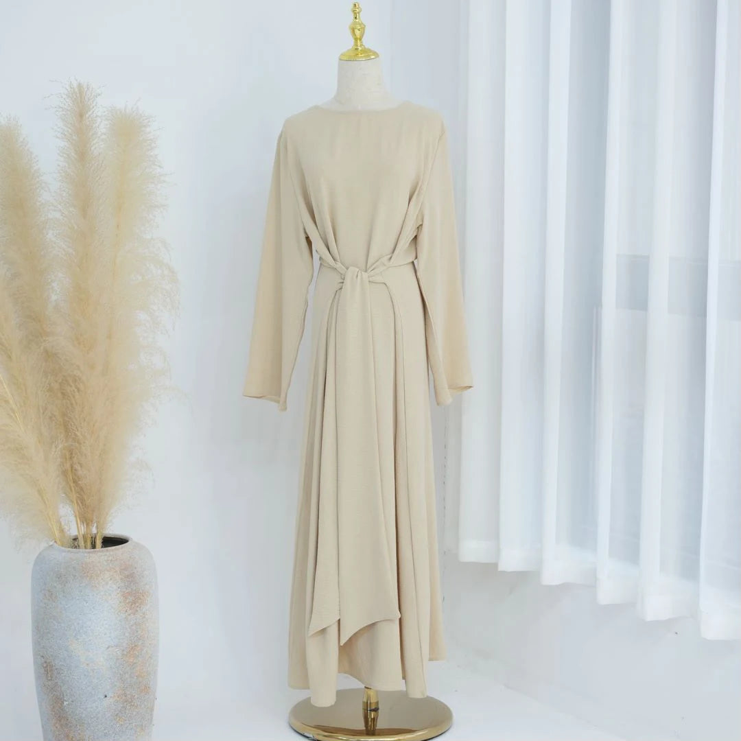 Women’s Elegant Ramadan Kaftan – Modest Plain Abaya, Islamic Dress for Eid