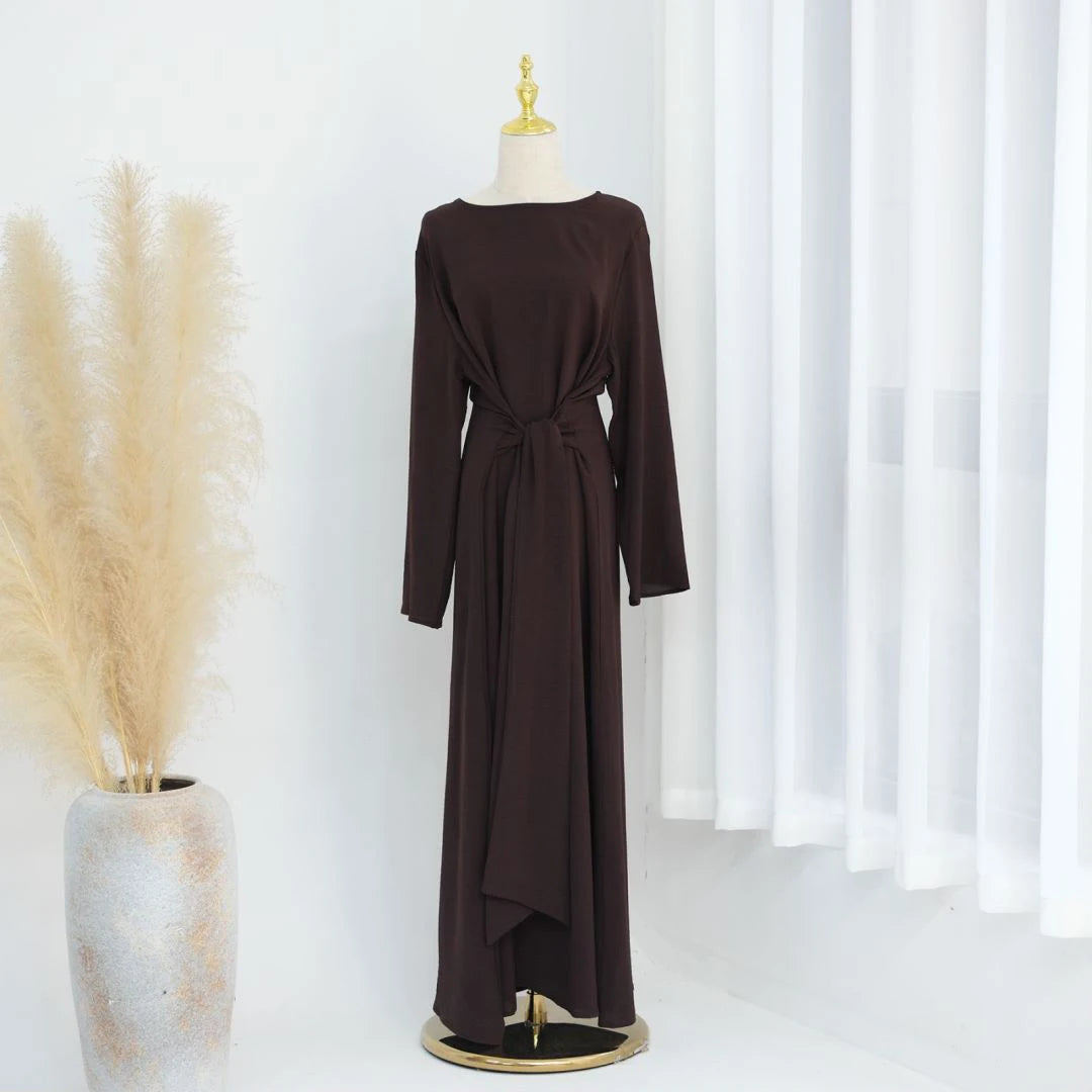 Women’s Elegant Ramadan Kaftan – Modest Plain Abaya, Islamic Dress for Eid