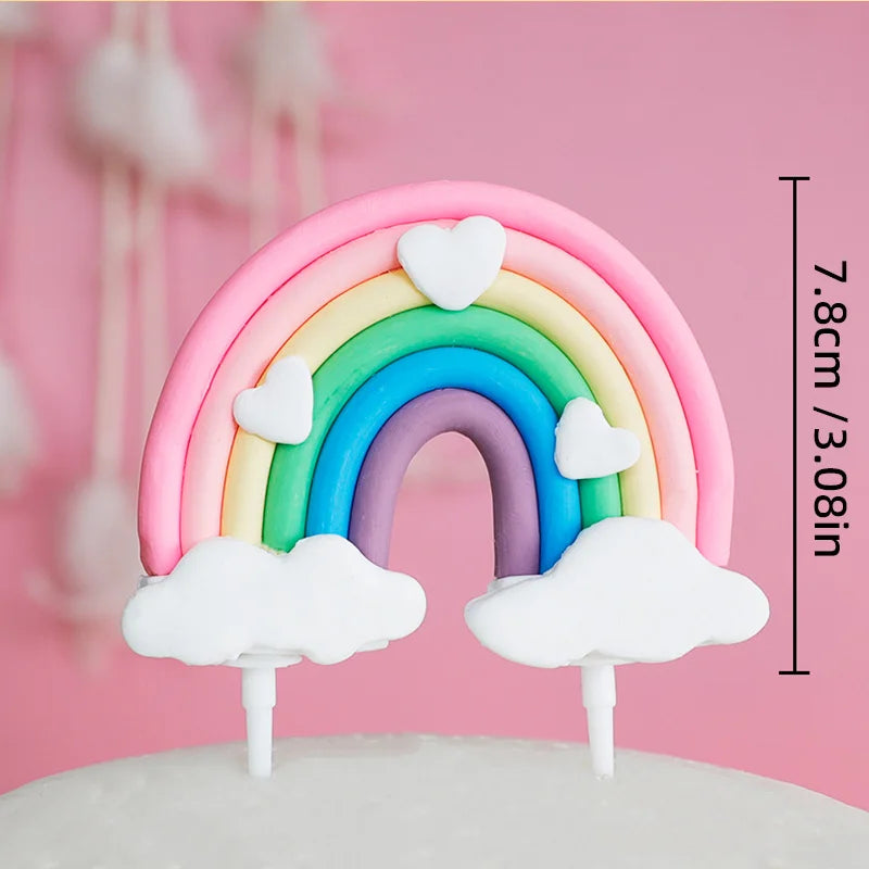 Princess Cake Toppers Ballet Dance Girl Happy Birthday Party Decoration Angel Wing for One Year Old Baby Shower Party Cake Decor