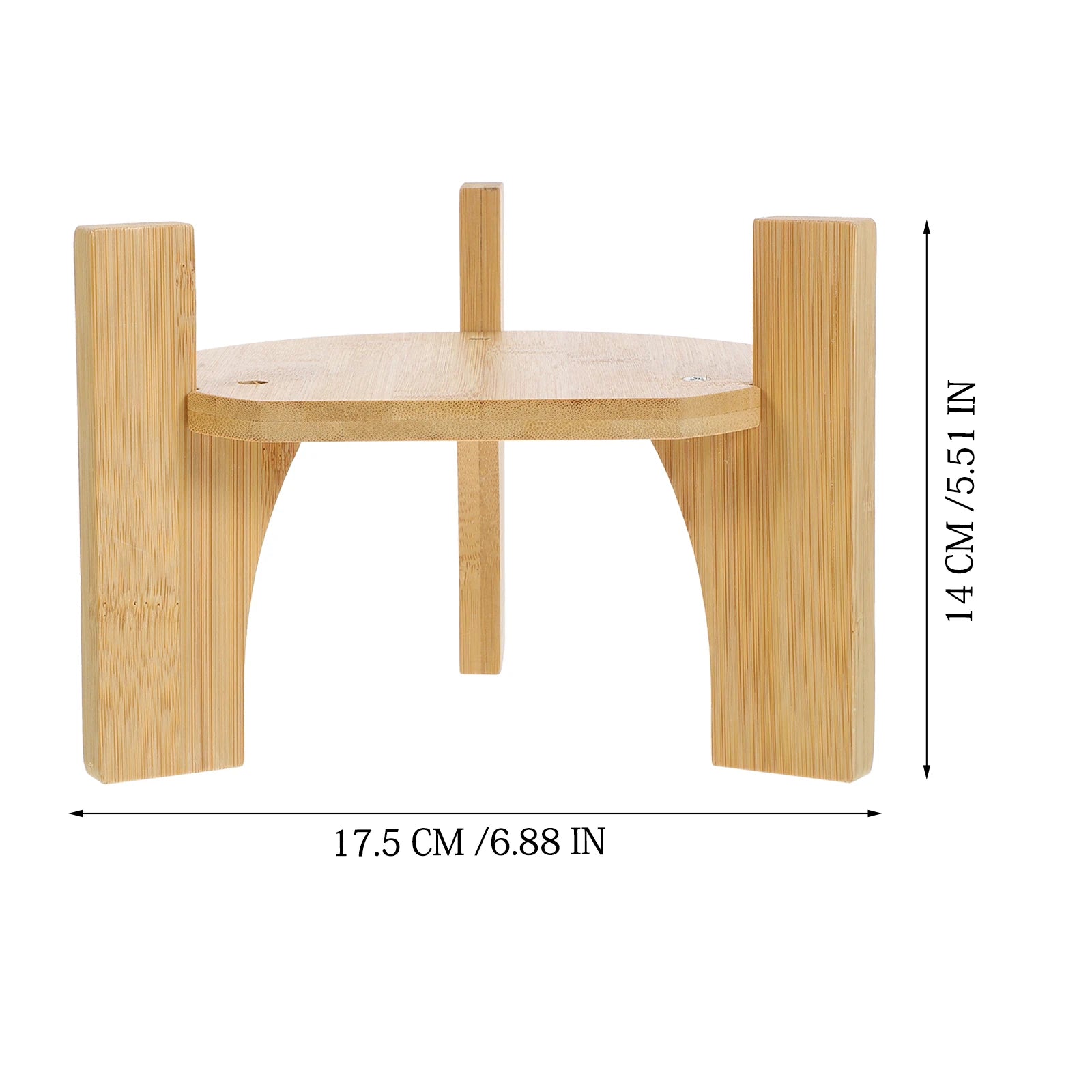 Bamboo Base Drinks Dispenser Holder Rack Round Wood Water Dispenser Beverage Stand Vase Stand Fish Tank Base Home Furnishings
