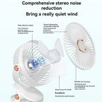 New 3 in 1 Portable Mini Clip Fan Rechargeable Air Circulator Wireless Electric Fan With Led Light Clip-on Home handheld Fan