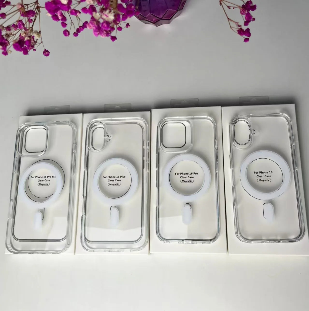 Original Luxury Magsafe Wireless Charging Case For iPhone 16 15 14 13 12 11 Pro Max Plus Mini Magnetic Transparent Bumper Cover