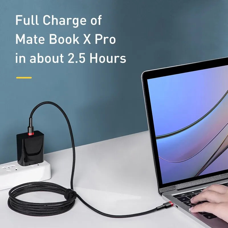 Baseus USB Type C To USB C Cable For iPhone 16 15 100W/5A PD Fast Charging Charger Cord For Macbook Xiaomi Samsung Type-C Cable