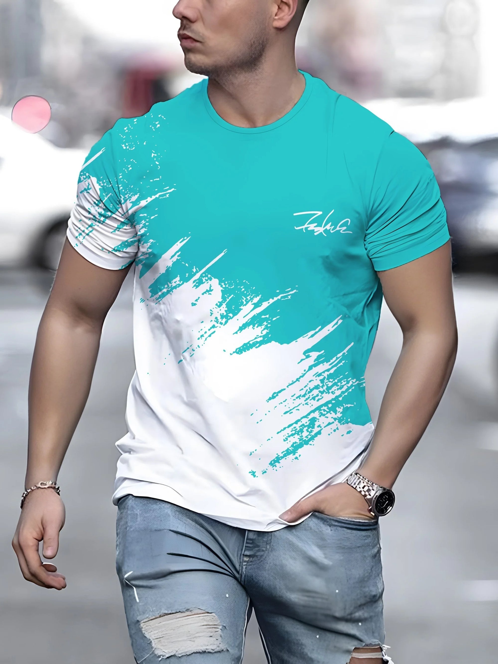 Men’s Casual Short Sleeve Crew Neck T-Shirt – Outdoor Pullover, Streetwear & Sports Tee, Oversized Fit