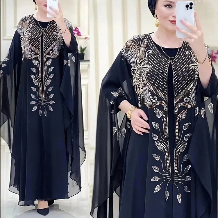 Luxury Dubai Abaya for Women – Chiffon Caftan Party Dress