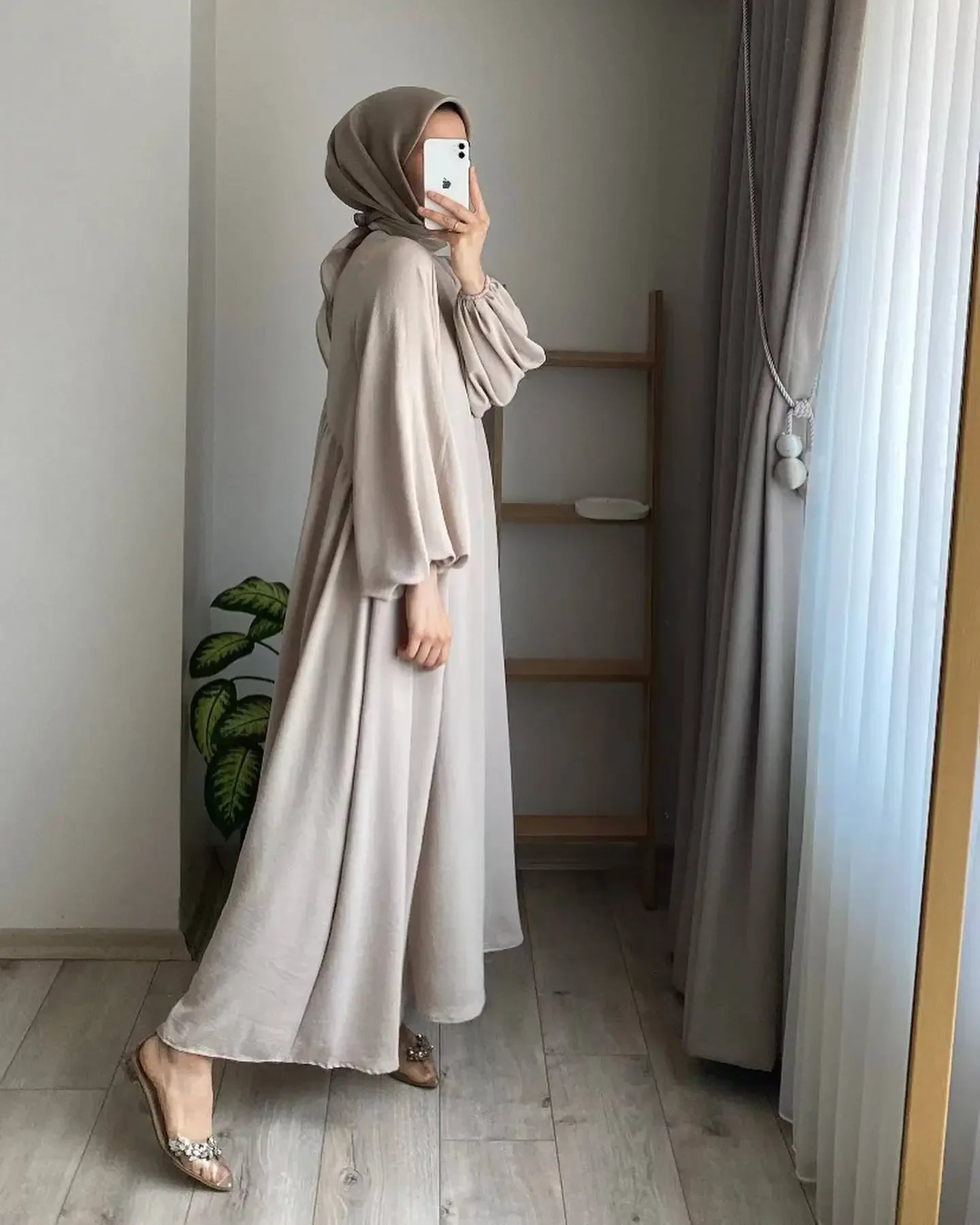 Women’s Ramadan & Eid Abaya – Long Modest Kaftan Dress, Islamic Jalaiya Maxi Robe