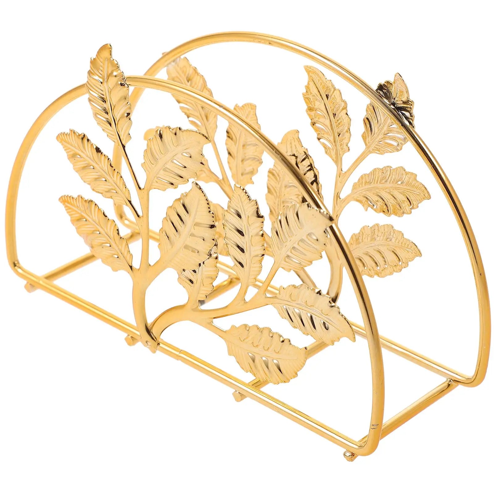 Gold Desktop Organizer – Tissue & Document Holder for Home, Hotel & Café