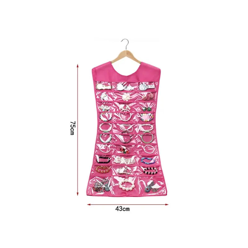 Creative Dress Shaped Jewelry Holder Hanging Storage Bag Necklace Bracelet Earring Ring Jewelry Organizers Storage Jewelry Box