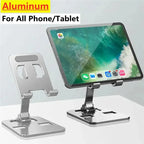 Universal Aluminum Alloy Portable Tablet Holder Mount For iPad Adjustable Flexible Folding Lazy Desktop Live Mobile Phone Stand