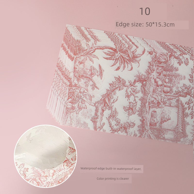 Internet Celebrity Mother's Day Baking Cake Topper Plug-in MG Tissue Paper Surrounding Border Artificial Tulip Ladieswear Inserts Ribbon