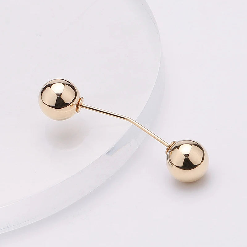 Double Pearl Pin Brooch For Women Clothing Dress Fixed Safety Pin Woman Brooch Accessories Pants Decoration Pearl Jewelry Clip