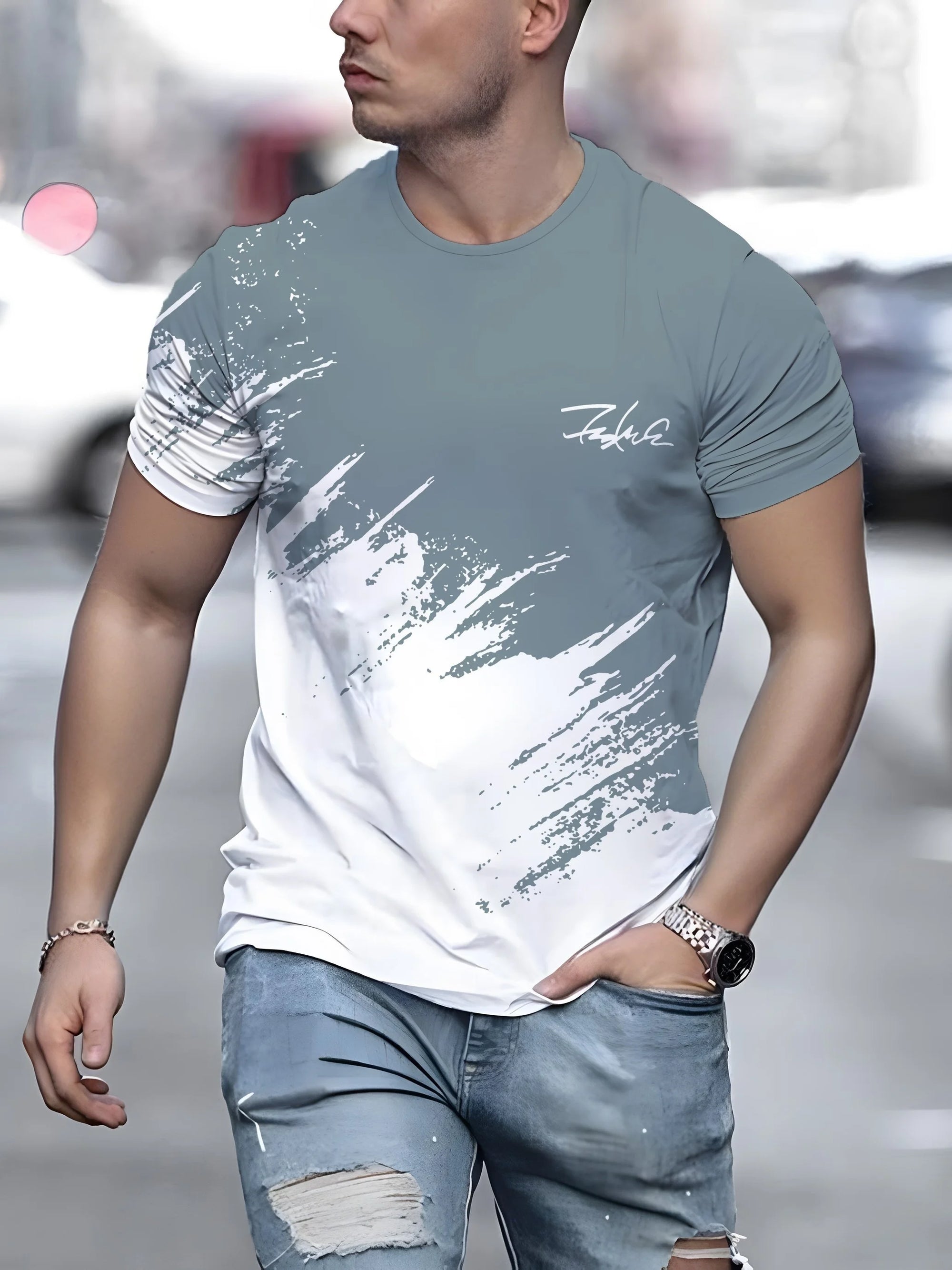 Men’s Casual Short Sleeve Crew Neck T-Shirt – Outdoor Pullover, Streetwear & Sports Tee, Oversized Fit