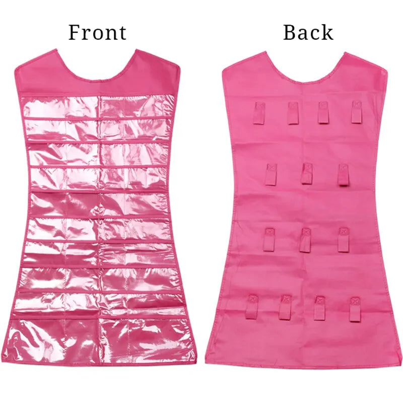 Creative Dress Shaped Jewelry Holder Hanging Storage Bag Necklace Bracelet Earring Ring Jewelry Organizers Storage Jewelry Box