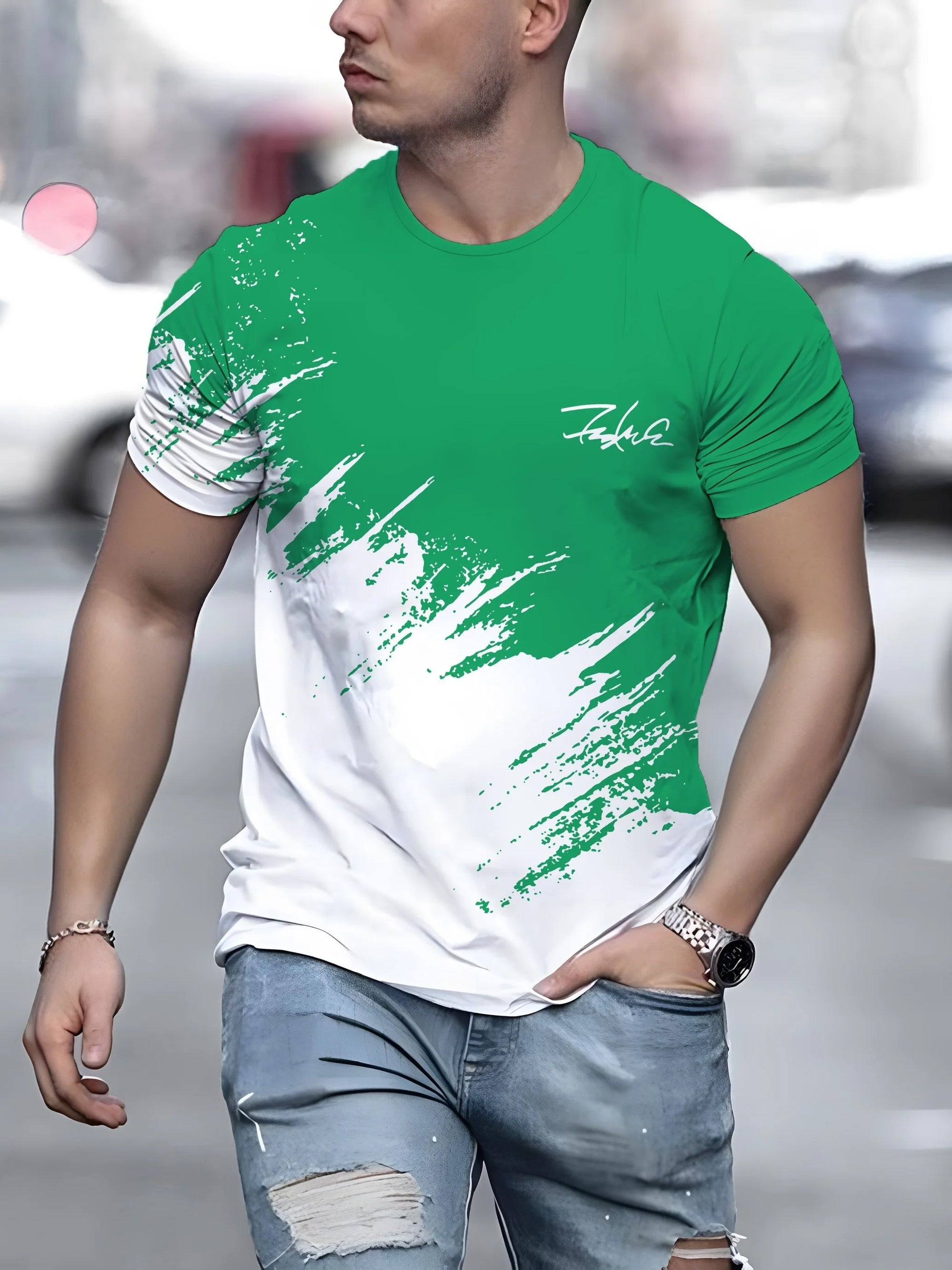 Men’s Casual Short Sleeve Crew Neck T-Shirt – Outdoor Pullover, Streetwear & Sports Tee, Oversized Fit