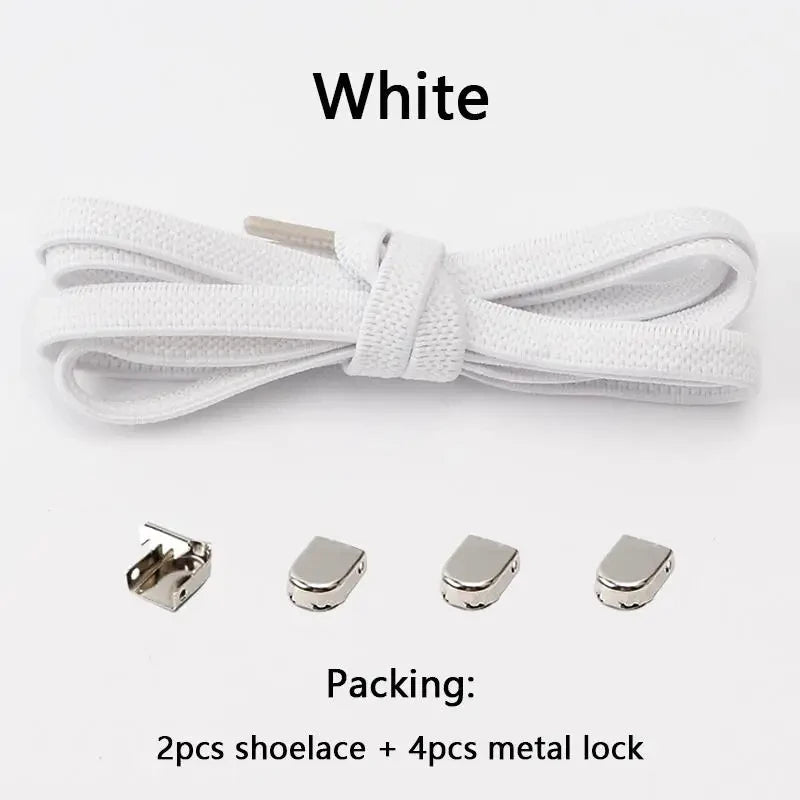 No Tie Shoe Laces Elastic Laces Sneakers Tennis Flat Shoelaces Without Ties Kids Adult Quick Shoe Lace Rubber Bands for Shoes