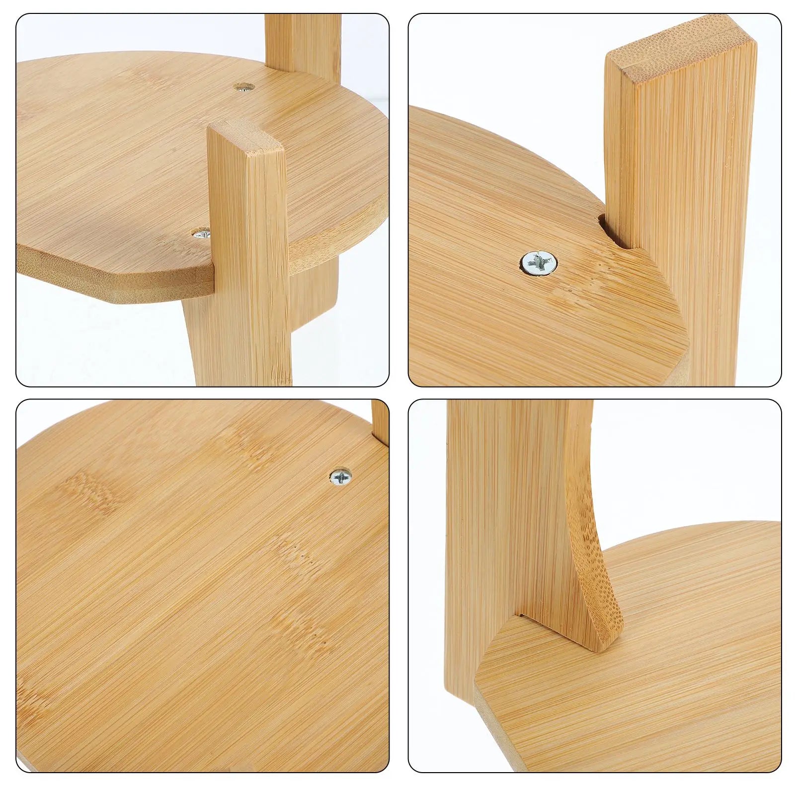 Bamboo Base Drinks Dispenser Holder Rack Round Wood Water Dispenser Beverage Stand Vase Stand Fish Tank Base Home Furnishings