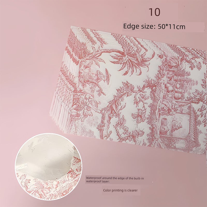 Internet Celebrity Mother's Day Baking Cake Topper Plug-in MG Tissue Paper Surrounding Border Artificial Tulip Ladieswear Inserts Ribbon