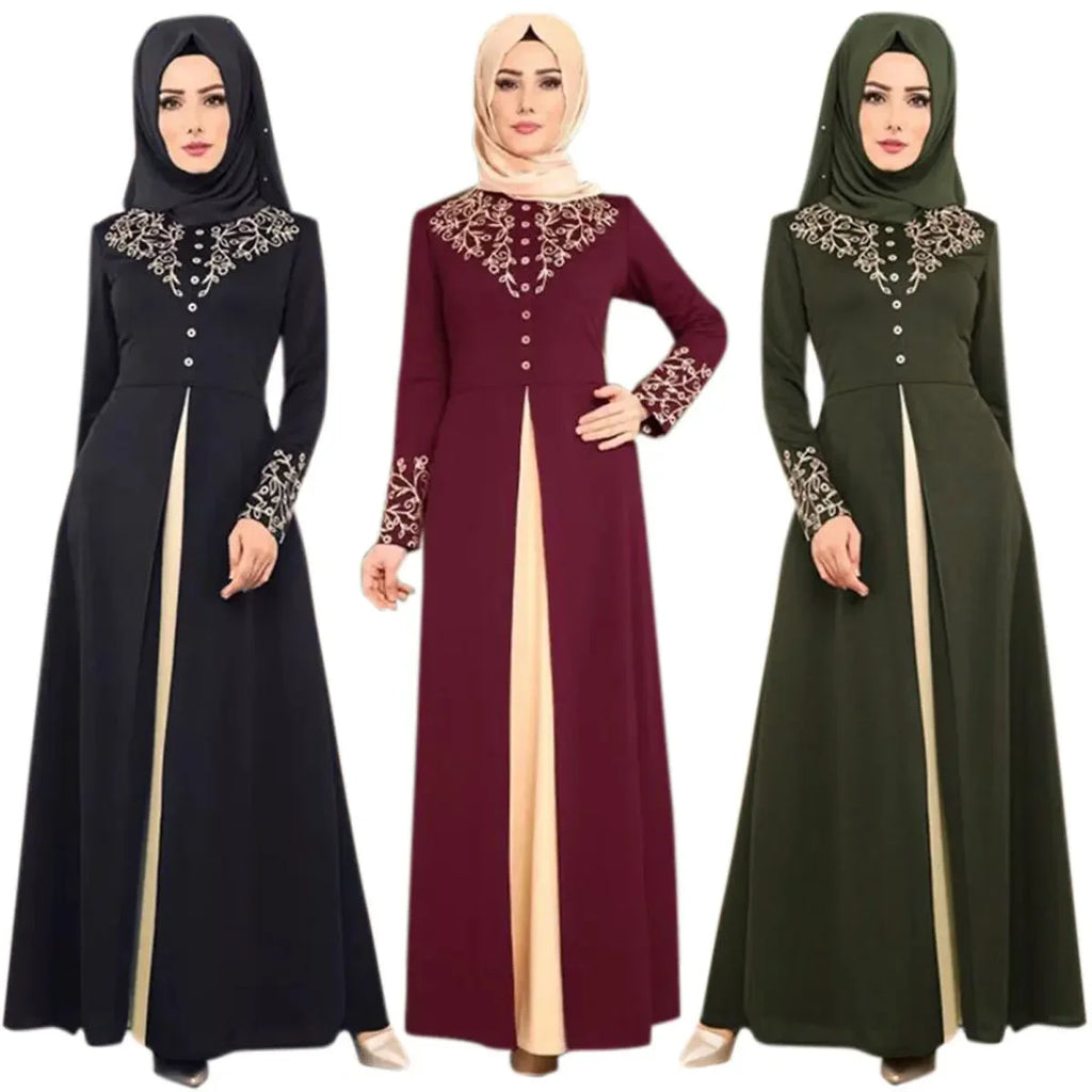 Muslim Dress Women's Fashion Abaya Dubai Appliques Turkey Women Elegant Long