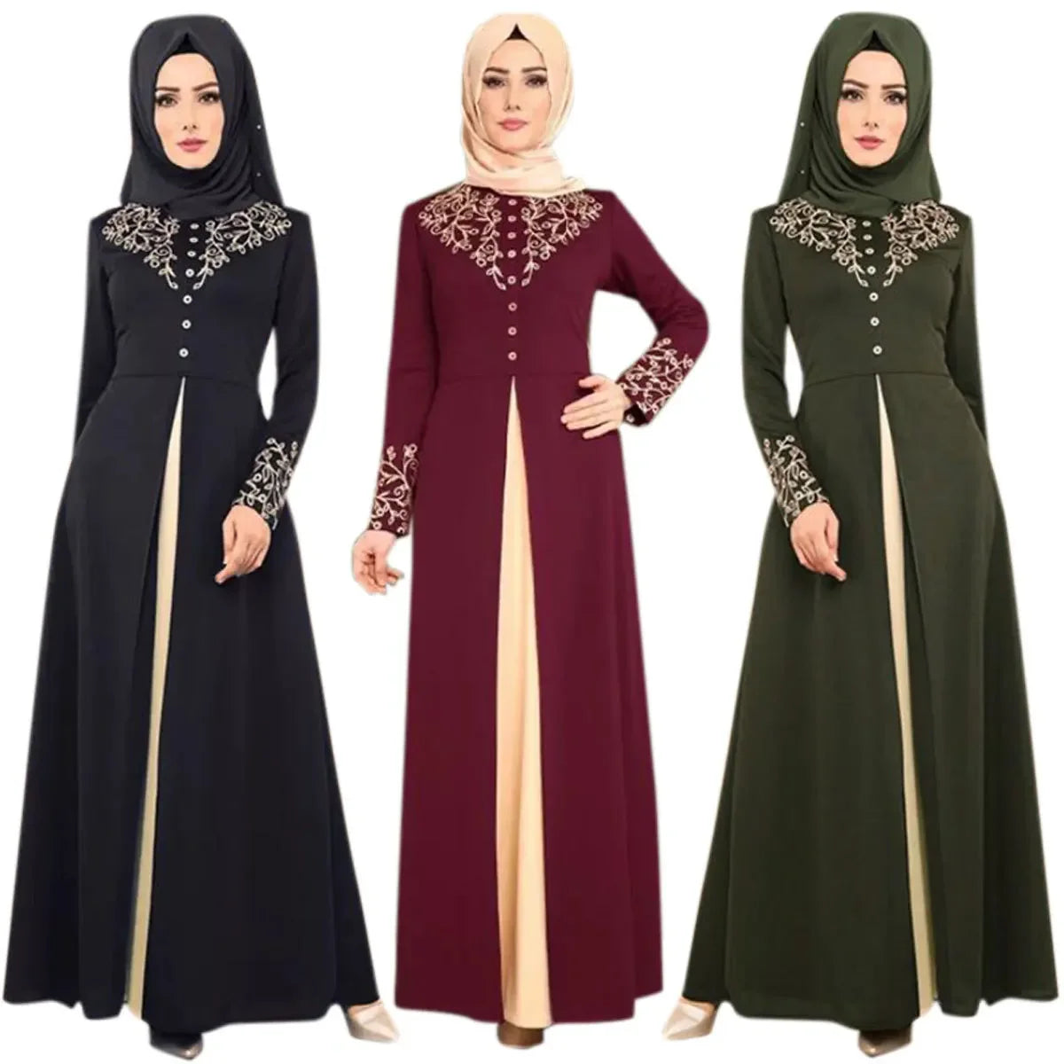 Muslim Dress Women's Fashion Abaya Dubai Appliques Turkey Women Elegant Long