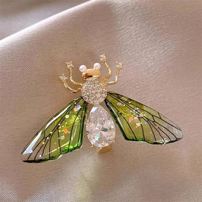 Lovely Birds Butterfly Bee Brooch For Women Pearl Rhinestone Trendy Animal Jewelry Coat Dress Lapel Pins Wedding Party Gifts