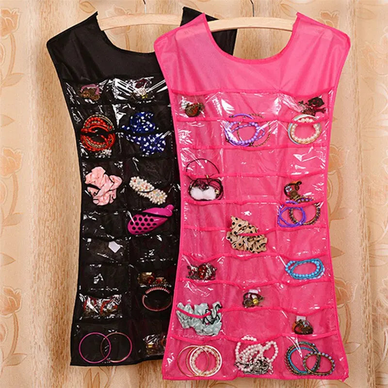 Creative Dress Shaped Jewelry Holder Hanging Storage Bag Necklace Bracelet Earring Ring Jewelry Organizers Storage Jewelry Box