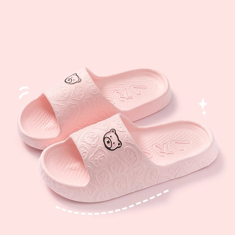 Women Summer EVA Slippers Indoor Home Bath Non Slip Soft Wide Comfort Couple Slippers Unisex Outdoor Beach Flip Flops Men Slides