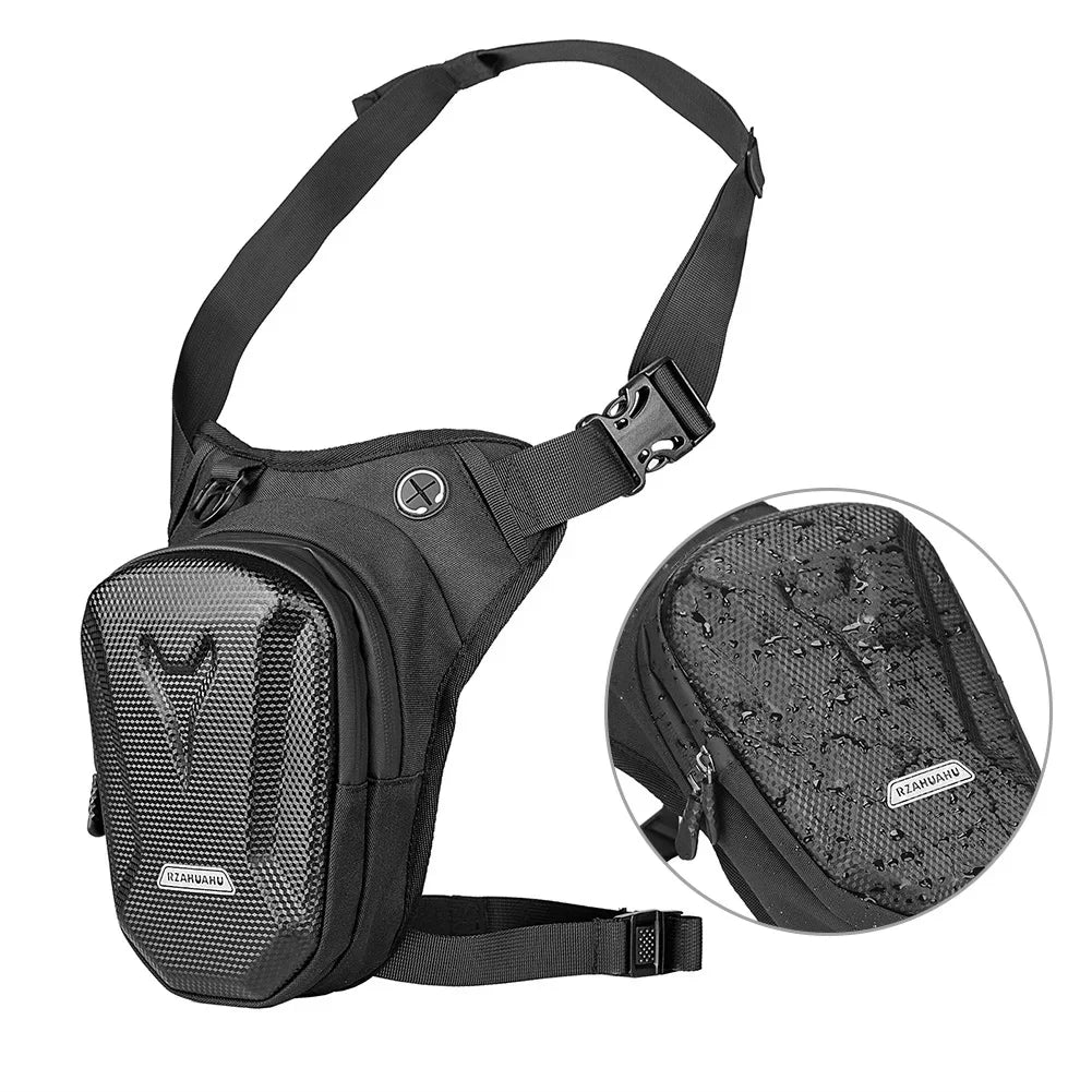 Motorbike Drop Waist Leg Bag EVA Hard Shell Motorcycle Leg Side Bag.