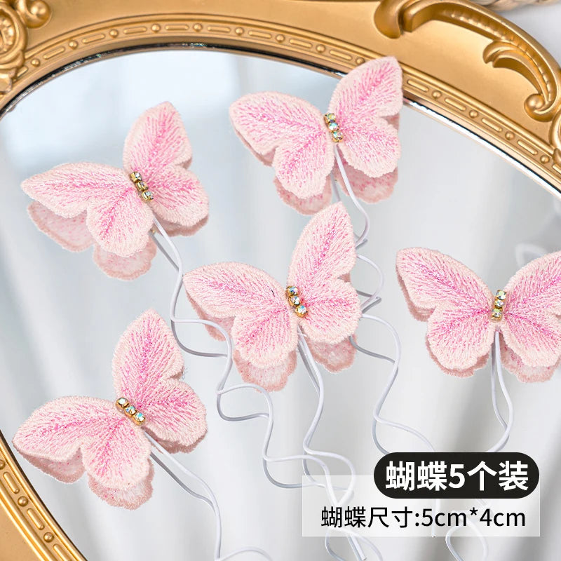 Princess Cake Toppers Ballet Dance Girl Happy Birthday Party Decoration Angel Wing for One Year Old Baby Shower Party Cake Decor