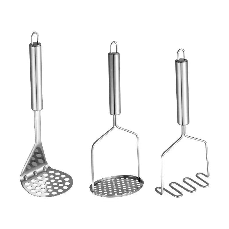 Stainless Steel Potato Masher & Ricer – Smooth Puree & Fruit Press Tool