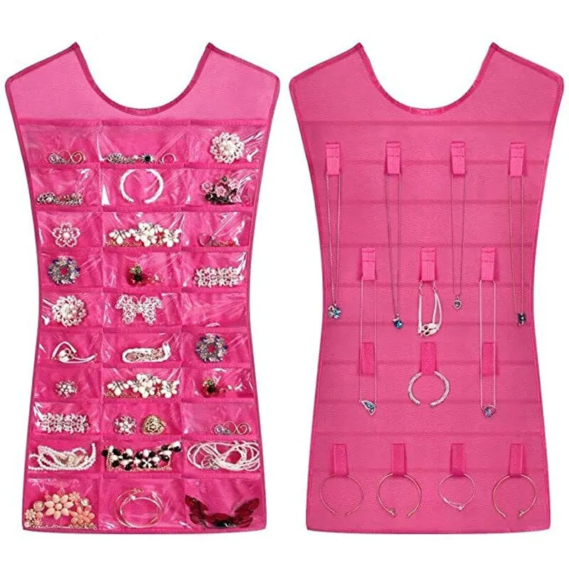 Creative Dress Shaped Jewelry Holder Hanging Storage Bag Necklace Bracelet Earring Ring Jewelry Organizers Storage Jewelry Box