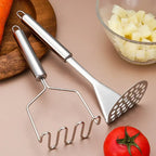 Stainless Steel Potato Masher & Ricer – Smooth Puree & Fruit Press Tool
