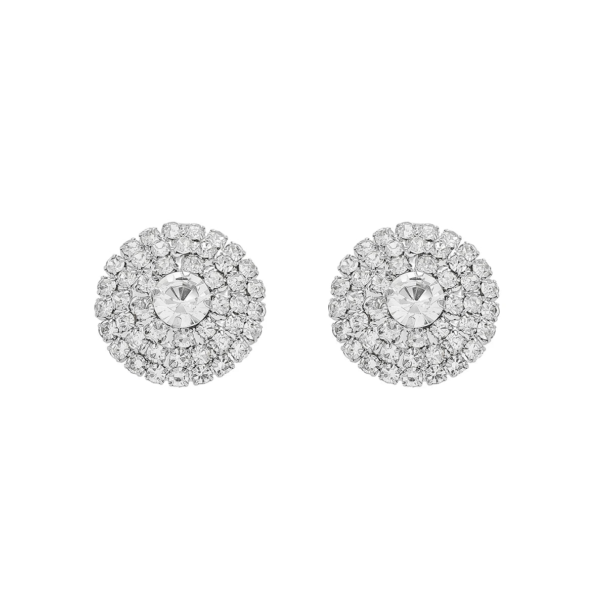 Women Fashion Shiny Rhinestone Big Drop Dangle Earrings Maxi Evening Dress Statement Earrings Accessories Wedding Bride Jewelry