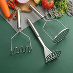 Stainless Steel Potato Masher & Ricer – Smooth Puree & Fruit Press Tool