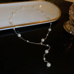 Imitation Pearls Long Chain Necklace for Women Sexy Tassel Back Necklace for Party Dress Chain Necklaces Body Jewelry Mujer