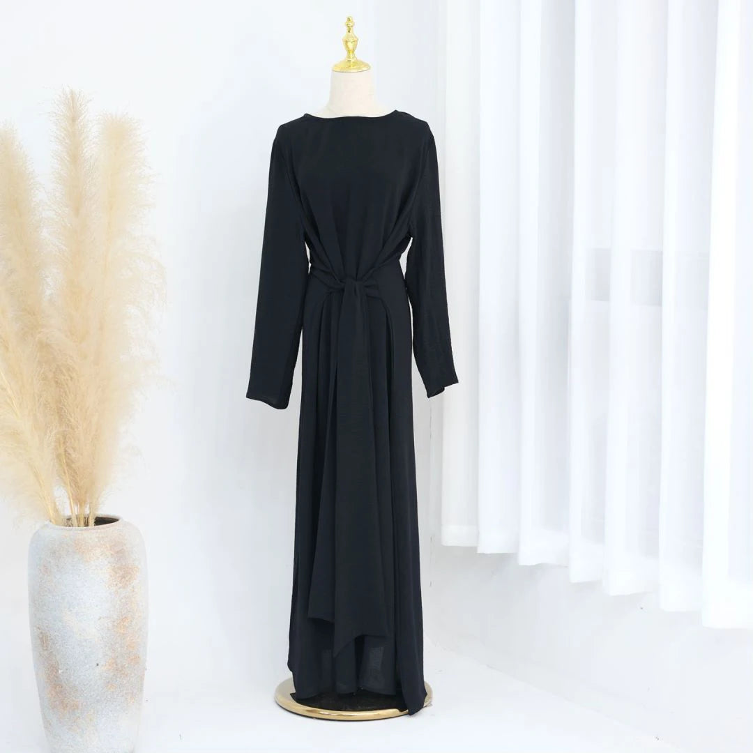 Women’s Elegant Ramadan Kaftan – Modest Plain Abaya, Islamic Dress for Eid