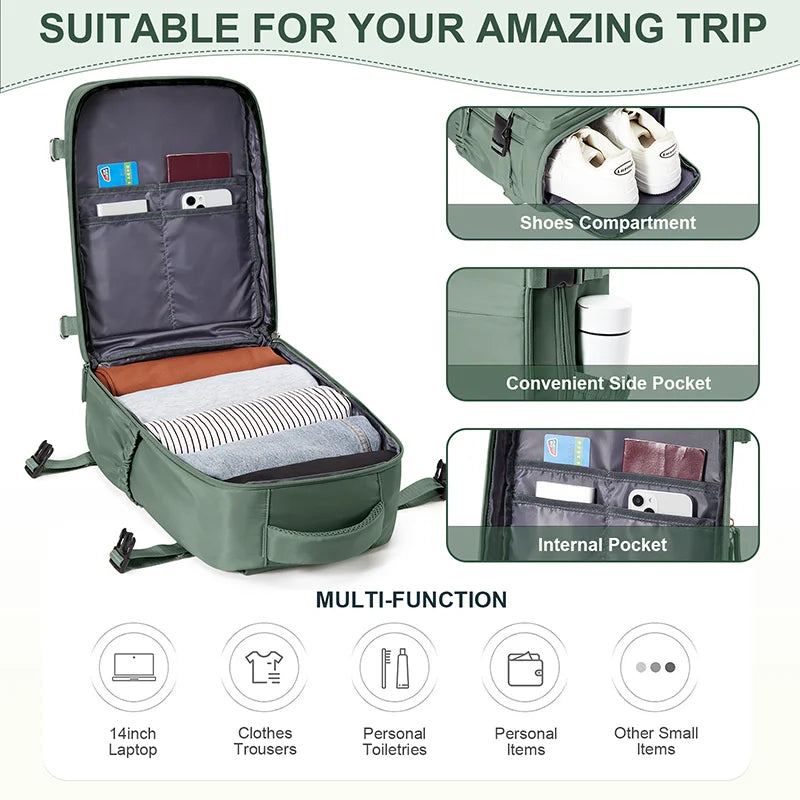 Lumin Backpack 40x20x25 Cabin Bag Travel Backpack for Men Women Hand Luggage Leisure Laptop Backpack mochila para viaje cabina