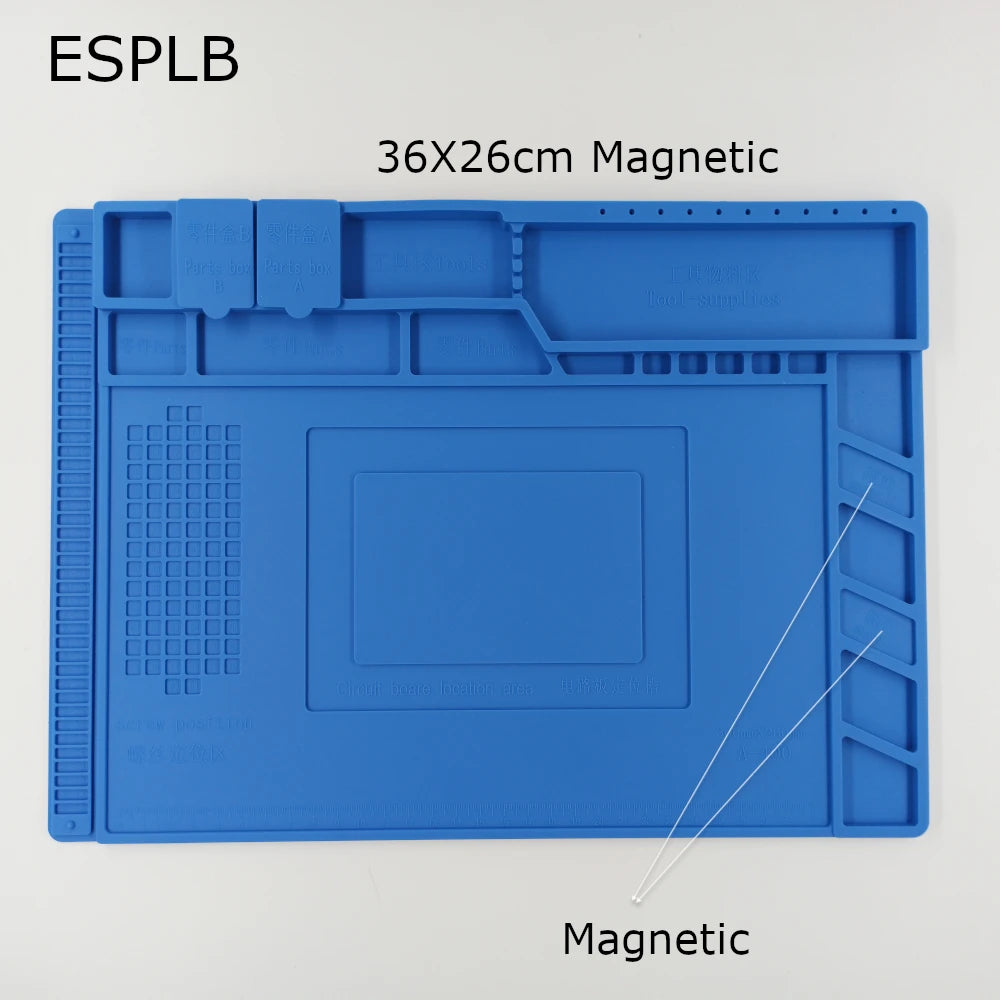 Repair Pad Insulation Heat-Resistant Soldering Station Silicon Soldering Mat Work Pad Desk Platform for BGA Soldering Station