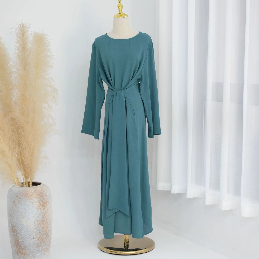 Women’s Elegant Ramadan Kaftan – Modest Plain Abaya, Islamic Dress for Eid