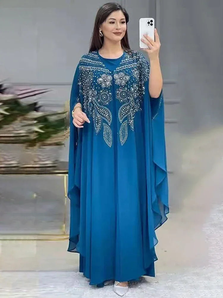 Luxury Dubai Abaya Dress for Women – Chiffon Caftan 2025
