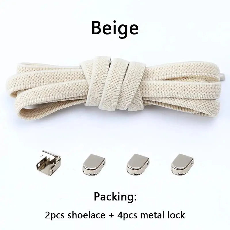 No Tie Shoe Laces Elastic Laces Sneakers Tennis Flat Shoelaces Without Ties Kids Adult Quick Shoe Lace Rubber Bands for Shoes