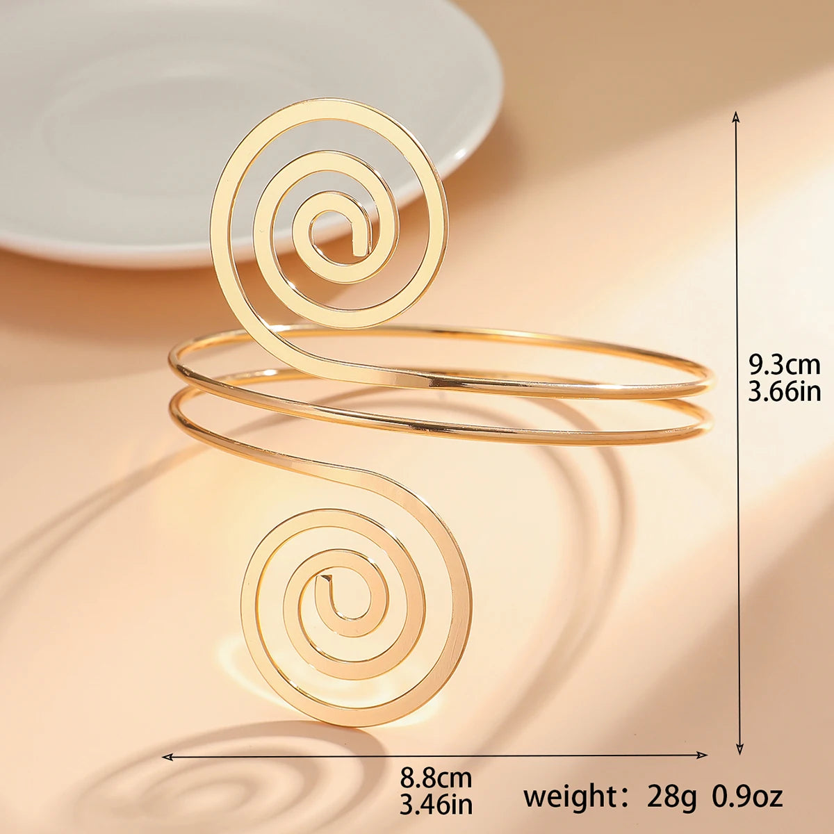 1PC Women's European and American Fashion Gold Geometric Arm Chain Bracelet, Date Travel Banquet Party Festival Dress up Gift
