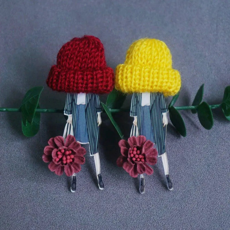 Cute Brooch For Woman Lady Acrylic Brooch Pins Suit Dress Clothing Accessories Christmas Gifts