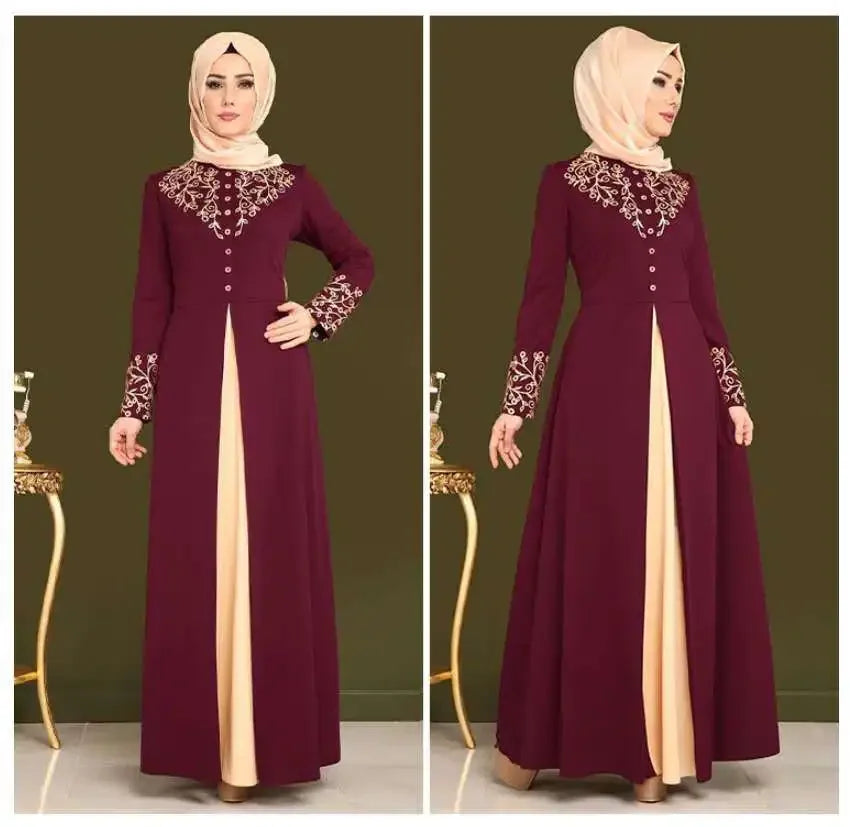 Muslim Dress Women's Fashion Abaya Dubai Appliques Turkey Women Elegant Long