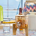 Bamboo Base Drinks Dispenser Holder Rack Round Wood Water Dispenser Beverage Stand Vase Stand Fish Tank Base Home Furnishings