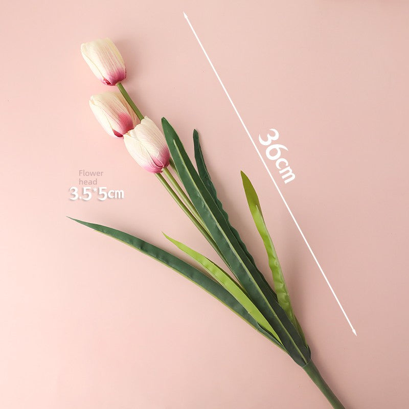 Internet Celebrity Mother's Day Baking Cake Topper Plug-in MG Tissue Paper Surrounding Border Artificial Tulip Ladieswear Inserts Ribbon