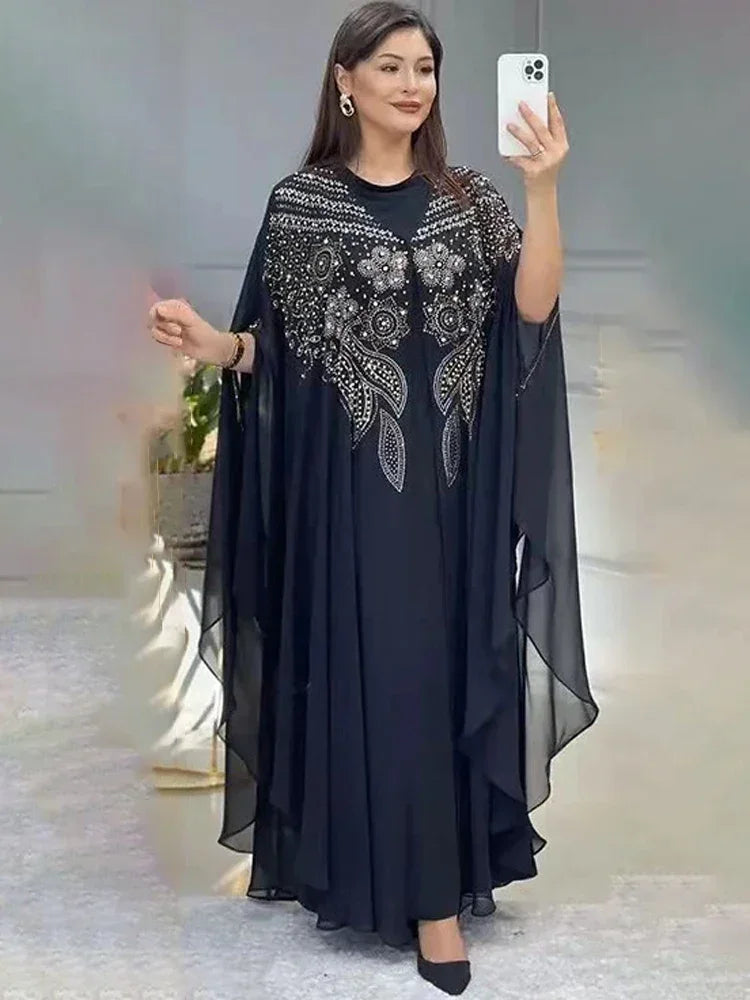 Luxury Dubai Abaya for Women – Chiffon Caftan Party Dress